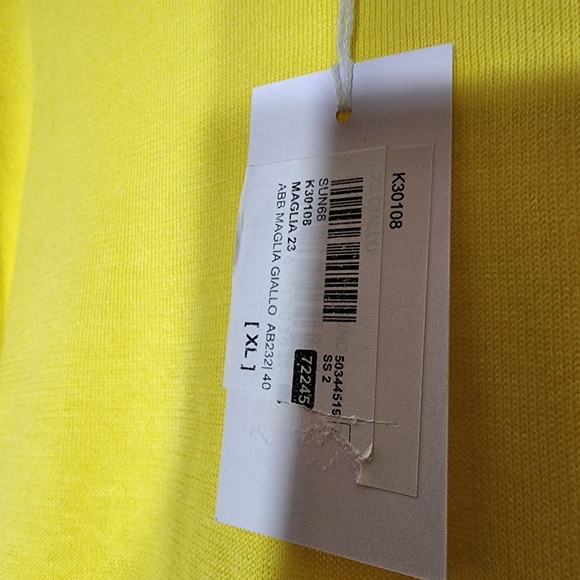 SUN 68 yellow sweater 100% cotton - Picture 6 of 9